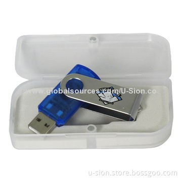 Metal Swivel USB Flash Memory, Customized Logos Welcomed & 1GB to 32GB Capacity